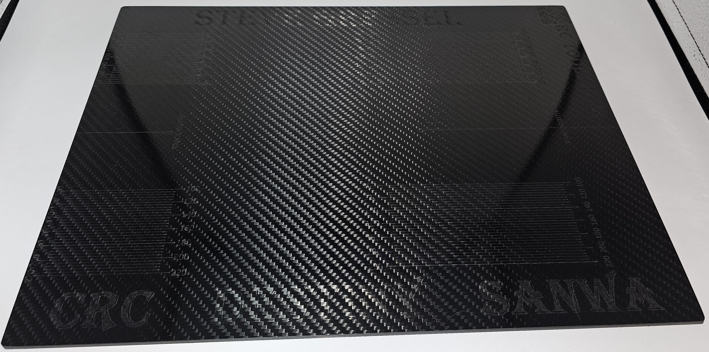 Carbon Fiber Set-Up Board 300mm x 400mm x 3.5mm Black