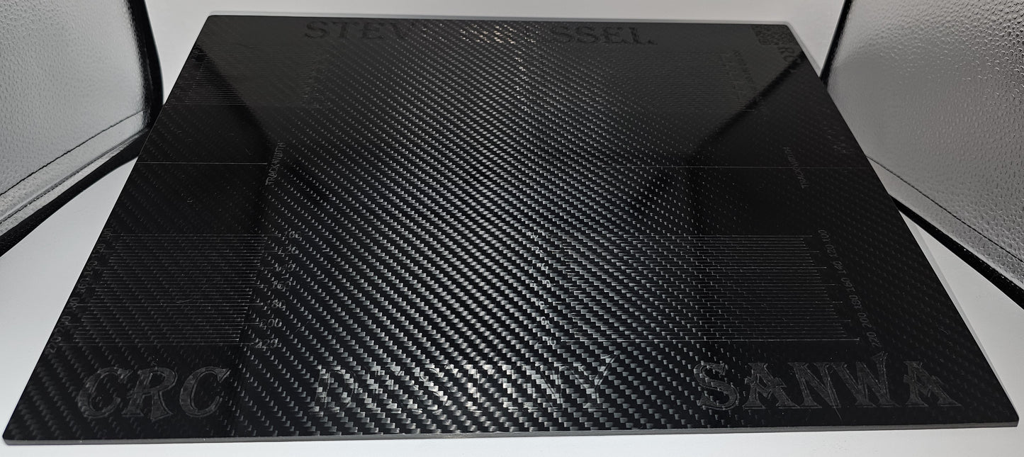 Carbon Fiber Set-Up Board 300mm x 400mm x 3.5mm Black