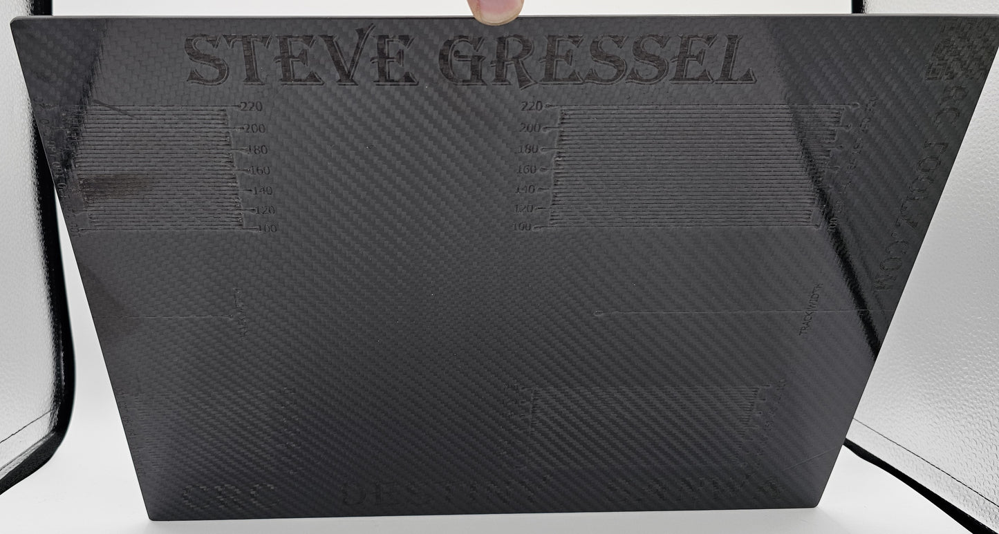 Carbon Fiber Set-Up Board 300mm x 400mm x 3.5mm Black
