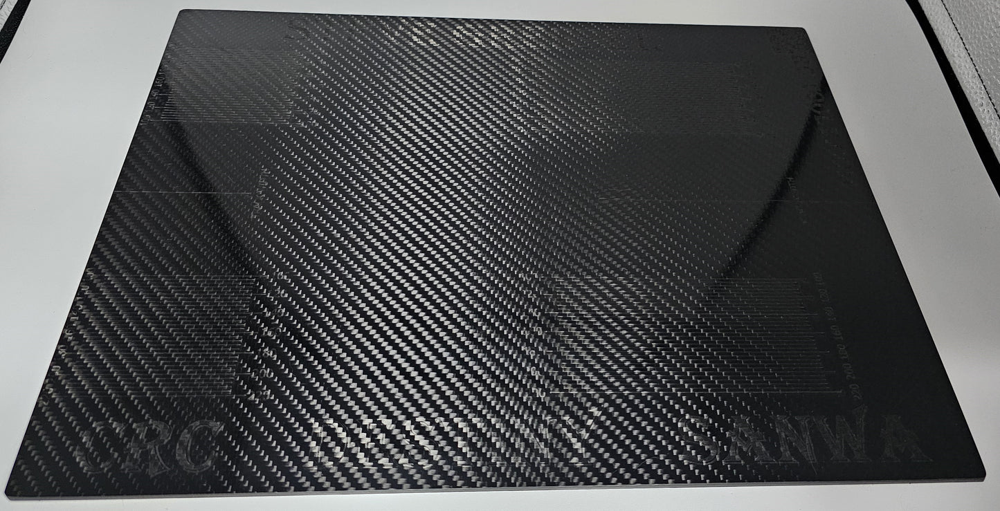 Carbon Fiber Set-Up Board 300mm x 400mm x 3.5mm Blue