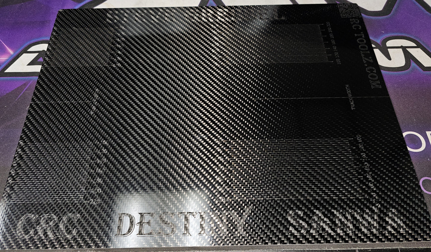 Carbon Fiber Set-Up Board 300mm x 400mm x 3.5mm Blue