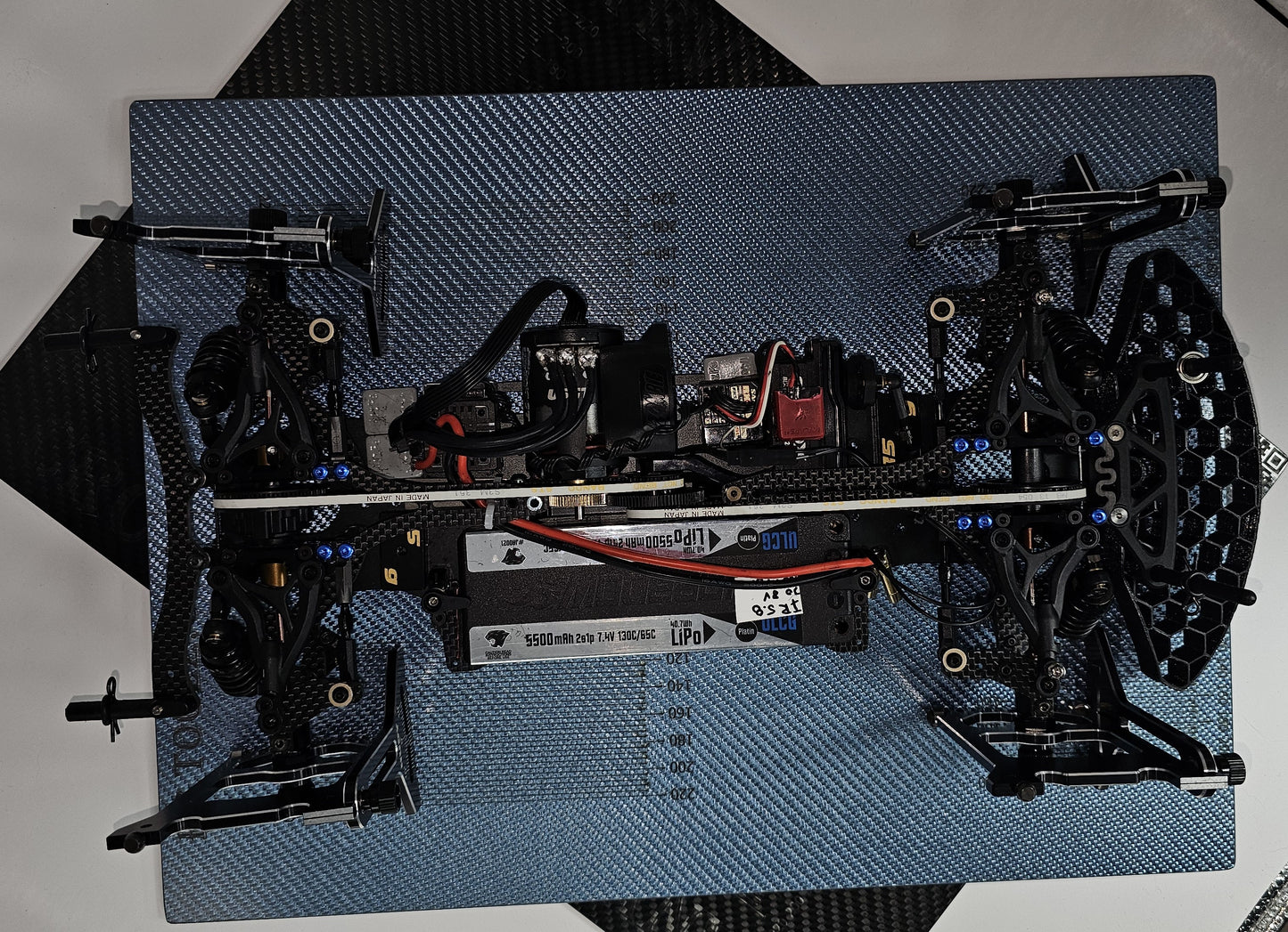 Carbon Fiber Set-Up Board 300mm x 400mm x 3.5mm Blue