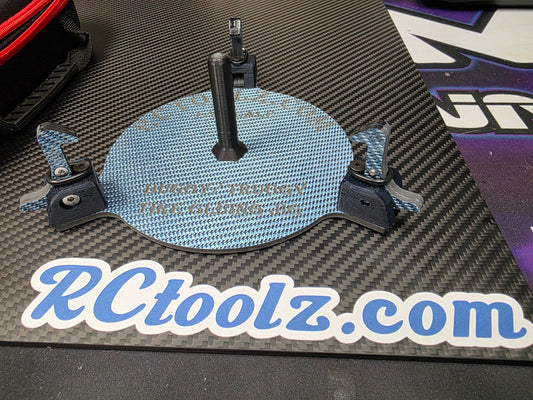 1/8 Scale Carbon Fiber Buggy Tire Gluing Jig (Blue)
