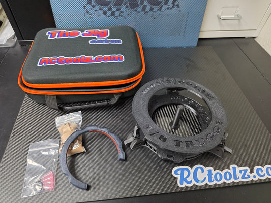 1/8 Scale Carbon Fiber Buggy / Truggy Tire Gluing Jig (Black)